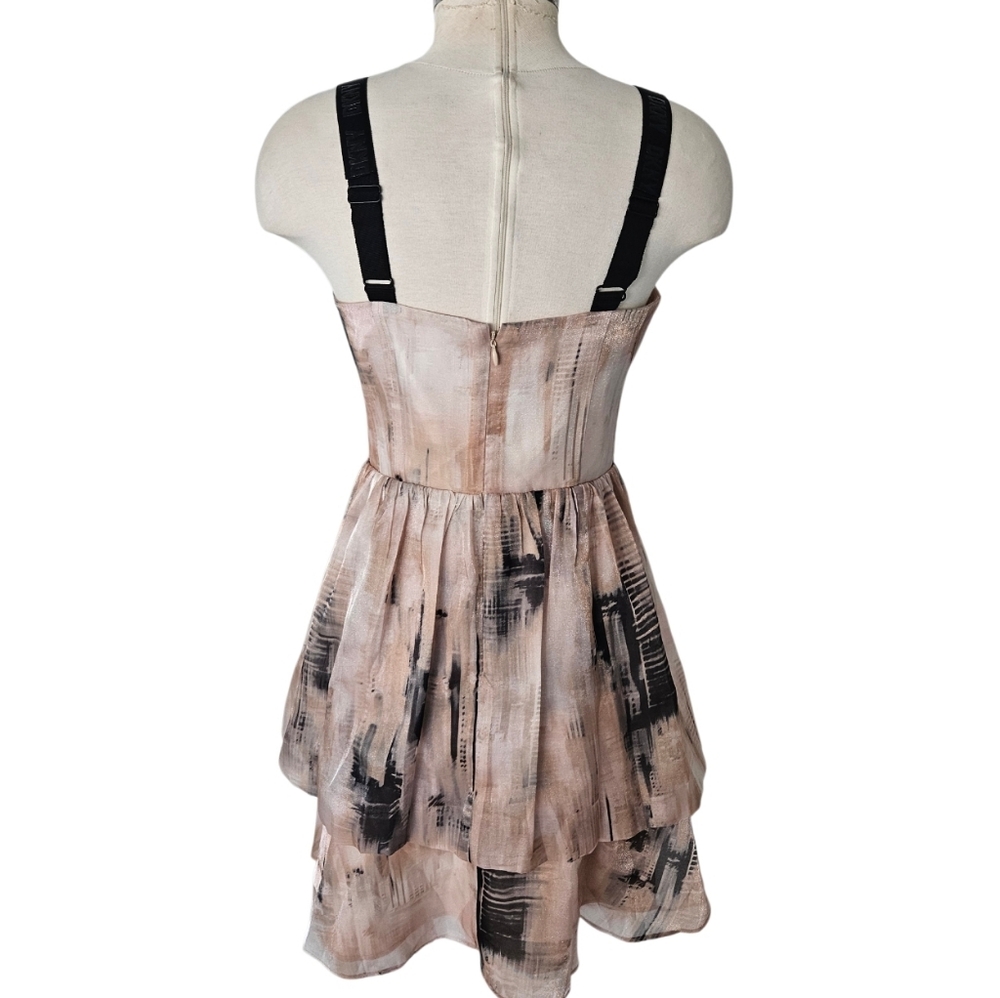 NWT DKNY Abstract Layered Mini Dress - Organza Gorset - Picture 7 of 13